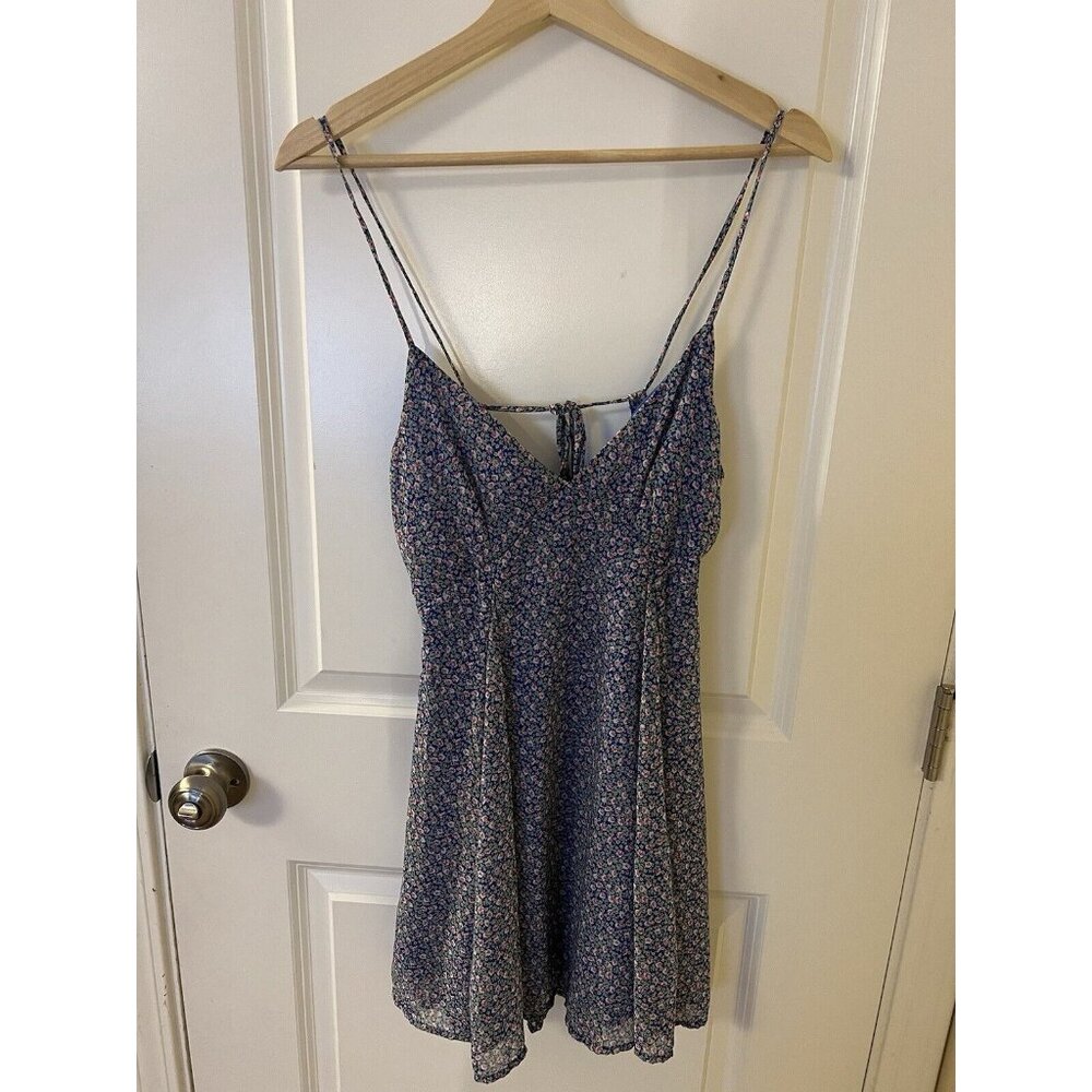 Lulu’s Born In The 90s Blue Floral Print Skater Dress Size XS